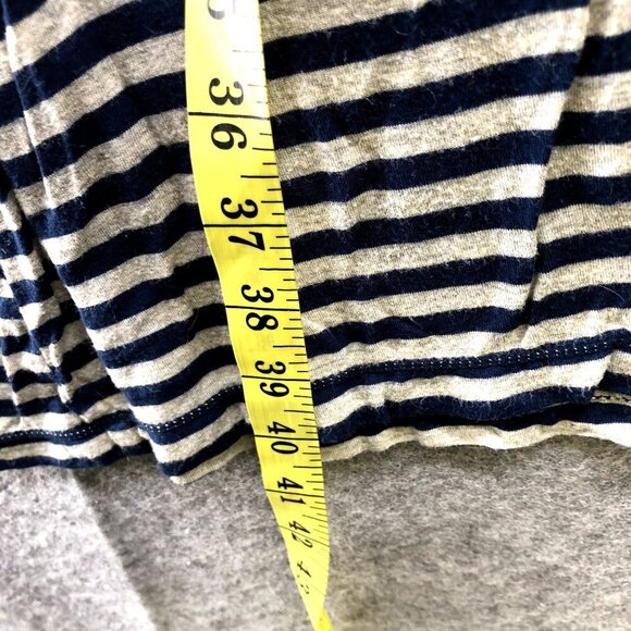 Max Studio Midi Tank Dress Size Large L Gray Blue Stripe Jersey Knit Scoop Neck - Picture 7 of 7